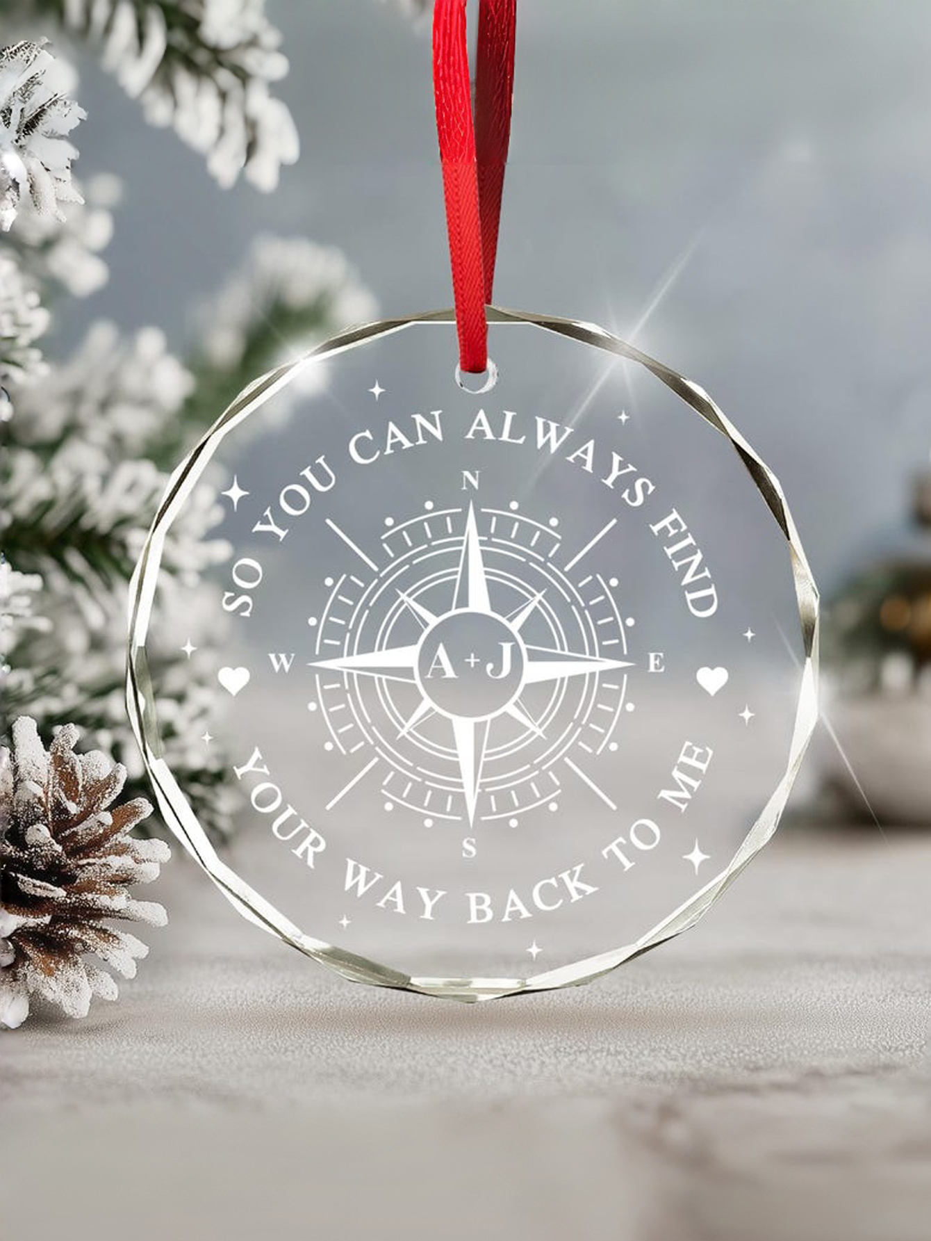 Personalized Glass Decorative Pendant